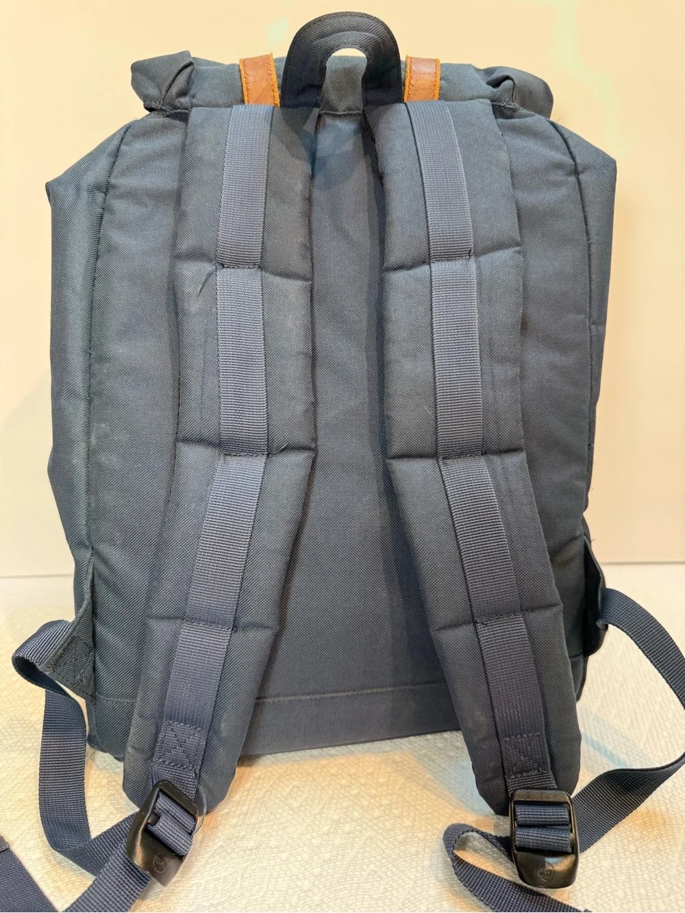 Herschel Supply Co. Little America Laptop Backpack Navy/Tan Canvas